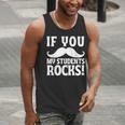 If You Mustache My Students Rock Teacher Mustache Men Tank Top, funny gift