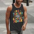 PE Gym School Coach PE Teacher What's Your Superhero Power Men Tank Top, Pe Teacher Tank Tops, funny gift