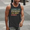 Retro Scientist Warning May Talk About Science Teacher Men Tank Top, Science Teacher Tank Tops, funny gift Retro Scientist Warning May Talk About Science Teacher Men Tank Top, Science Teacher Tank Tops, funny gift