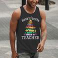 Santa's Favorite Teacher Idea For Christmas Teachers Men Tank Top, funny gift