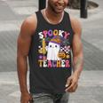 Spooky Teacher Ghost Pencil Teach Halloween Teacher Men Tank Top, funny gift