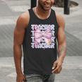 Teacher Bow Pencil Flowers Teacher Back To School Men Tank Top, funny gift