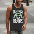 Teachers Love Brains Halloween Costume Trick Treat Zombie Men Tank Top, funny gift Teachers Love Brains Halloween Costume Trick Treat Zombie Men Tank Top, funny gift