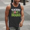 Teachers Love Brains Halloween Teacher Zombie Men Tank Top, funny gift Teachers Love Brains Halloween Teacher Zombie Men Tank Top, funny gift