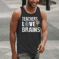 Teachers Love Brains Zombie Halloween Hilarious Men Tank Top, funny gift