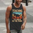 Teaching Is a Walk In Park Dinosaur Teacher Men Tank Top, funny gift
