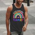 Tiny Human Tamer Watercolor Rainbow Daycare Teacher Men Tank Top, funny gift