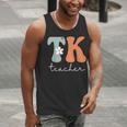 TK Teacher Retro Groovy Vintage Happy First Day Of School Men Tank Top, Groovy Teacher Tank Tops, funny gift
