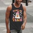 Trick Or Teach Cute Floral Ghost Teacher Halloween Costume Men Tank Top, funny gift Trick Or Teach Cute Floral Ghost Teacher Halloween Costume Men Tank Top, funny gift