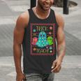 Trick Or Teach Neon Ghost Flower Teacher Spooky Halloween Men Tank Top, funny gift