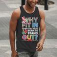Why Fit In Doctor Teacher Cat In Hat Cool Autism Awareness Men Women Kids Men Tank Top, funny gift