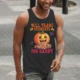 Will Trade Students For Candy Teacher Cute Halloween Pumpkin Men Tank Top, funny gift Will Trade Students For Candy Teacher Cute Halloween Pumpkin Men Tank Top, funny gift