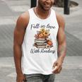 Fall In Love With Reading Book Autumn Teachers Pumpkins Men Tank Top, funny gift Fall In Love With Reading Book Autumn Teachers Pumpkins Men Tank Top, funny gift