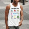 God Says Im Teacher Christian Back To School Religious Men Tank Top, funny gift