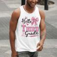 Hello Third Grade First Day Of School Coquette Teacher Girl Men Tank Top, First Grade Teacher Tank Tops, funny gift