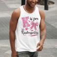 K Is For Kindergarten Teacher Coquette Bow Back To School Men Tank Top, funny gift K Is For Kindergarten Teacher Coquette Bow Back To School Men Tank Top, funny gift