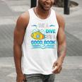 Librarian Teacher Dive Into A Good Book Reading Premium Tri-Blend Men Tank Top, funny gift