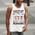 Love Job For Little Reasons Daycare Teacher Graphic Men Tank Top, funny gift