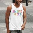 READING ROCKS English Teacher ELA ABCD Read Star Kinder Men Tank Top, English Teacher Tank Tops, funny gift READING ROCKS English Teacher ELA ABCD Read Star Kinder Men Tank Top, English Teacher Tank Tops, funny gift