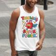 Retro Teaching Is My Superpower Apple Teacher Appreciation Men Tank Top, funny gift