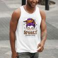 Spooky Paraprofessional Life Halloween Messy Bun Teacher For Men Women Men Tank Top, funny gift