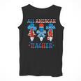 All American Teacher Pencil Coquette Bow USA Flag Teachers Men Tank Top, funny design