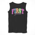 Back To School Neon Checkered First Grade Colorful Teacher Men Tank Top, First Grade Teacher Gifts, funny design