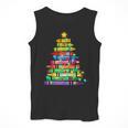 Christmas Tree Made Of Crayons School Teacher Life Student Men Tank Top, funny design
