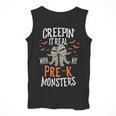 Creepin It Real Pre-K Monsters Halloween Preschool Teacher Men Tank Top, funny design Creepin It Real Pre-K Monsters Halloween Preschool Teacher Men Tank Top, funny design