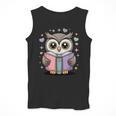 Cute Reading Owl Book Lover Teacher Librarian Bookworm Men Tank Top, funny design