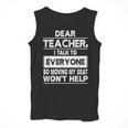 Dear Teacher i Talk To Everyone Funny Back To School Men Tank Top, funny design