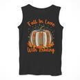 Fall In Love With Reading Pumpkin Autumn Librarians Teacher Men Tank Top, funny design