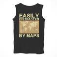 Geography Teacher Easily Distracted By Maps Men Tank Top, funny design