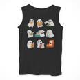 Ghost Reading Teacher Halloween Librarian Book Lover School Men Tank Top, funny design