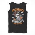 Halloween Skeleton Teacher Phonemes Graphemes Caffeine Lover Men Tank Top, funny design Halloween Skeleton Teacher Phonemes Graphemes Caffeine Lover Men Tank Top, funny design