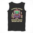 Halloween Teacher Zombie Reading Is Good For Brains Men Tank Top, funny design Halloween Teacher Zombie Reading Is Good For Brains Men Tank Top, funny design