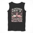 In October Pre-K Teachers Wear Pink Ribbon Breast Cancer Men Tank Top, funny design
