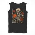 Read In Peace Skeleton Reading Book Halloween Teacher Men Tank Top, funny design Read In Peace Skeleton Reading Book Halloween Teacher Men Tank Top, funny design