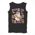 Retro Floral Ghost Trick Or Teach Groovy Teacher Halloween Men Tank Top, Groovy Teacher Gifts, funny design