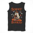 Sorry I'm Booked Ghost Reading Book Lover Teacher Halloween Men Tank Top, funny design