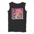 Teacher Pencil Back To School Groovy Pink Teacher First Day Men Tank Top, Groovy Teacher Gifts, funny design