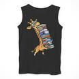 Teacher Shirt Giraffe Holding Books Bookworm Librarian Men Tank Top, funny design
