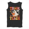 Trick Or Teach Halloween Shirt For Teacher Kids Floral Ghost Men Tank Top, funny design Trick Or Teach Halloween Shirt For Teacher Kids Floral Ghost Men Tank Top, funny design