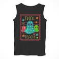 Trick Or Teach Neon Ghost Flower Teacher Spooky Halloween Men Tank Top, funny design