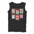 Vintage Preppy Very Merry Teacher Santa Stamps Christmas Men Tank Top, funny design Vintage Preppy Very Merry Teacher Santa Stamps Christmas Men Tank Top, funny design
