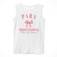 Coquette Bow Paraprofessional School Para Squad Teacher Aide Men Tank Top, funny design