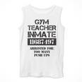 Halloween Gym Teacher Prisoner Costume Men Tank Top, funny design Halloween Gym Teacher Prisoner Costume Men Tank Top, funny design