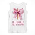 I'm Literally Just a Teacher Pencil Coquette Bow School Men Tank Top, funny design I'm Literally Just a Teacher Pencil Coquette Bow School Men Tank Top, funny design