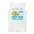 Librarian Teacher Dive Into A Good Book Reading Premium Tri-Blend Men Tank Top, funny design