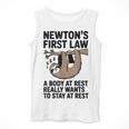 Newtons First Law Physics Jokes Science Teacher Men Tank Top, Science Teacher Gifts, funny design